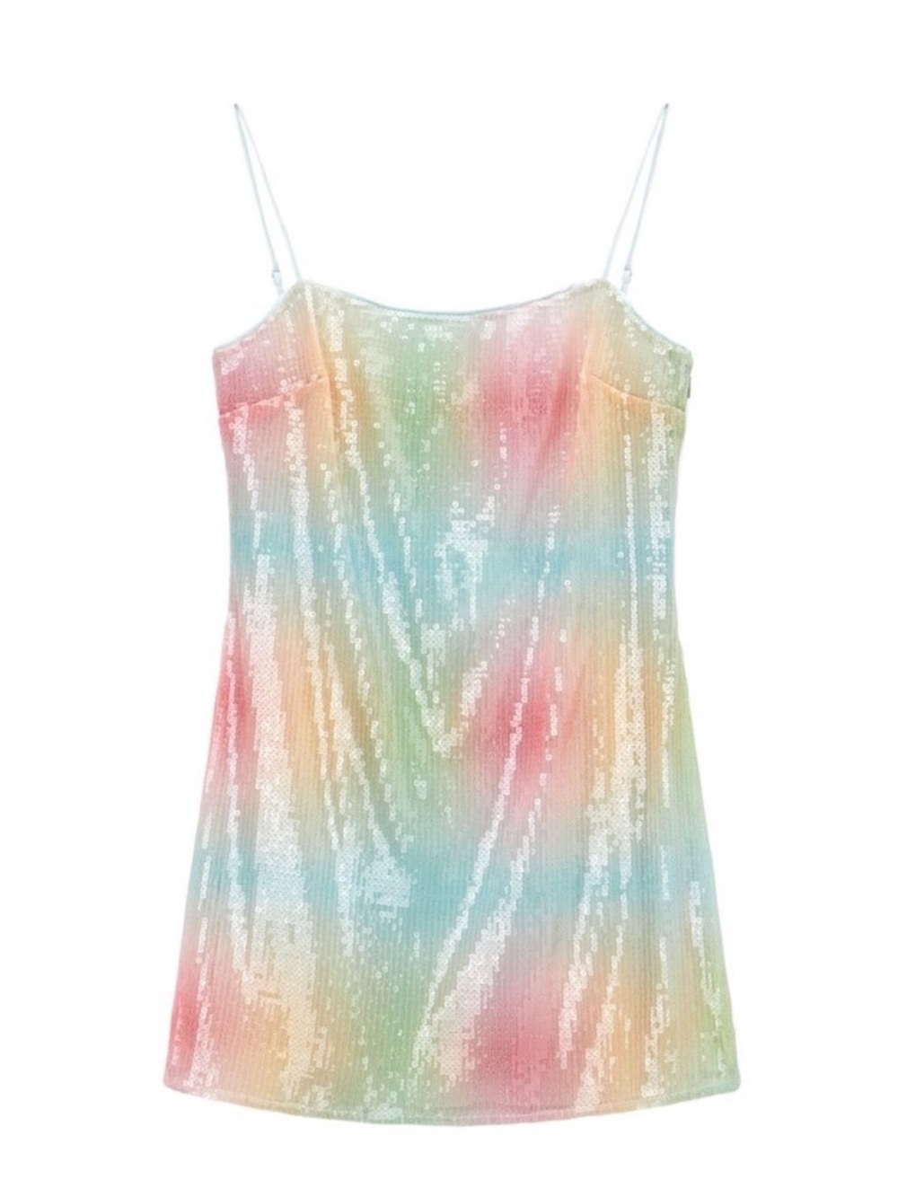 STAUD Jenny Pastel Sequined Mini Dress Size Small - Picture 3 of 6